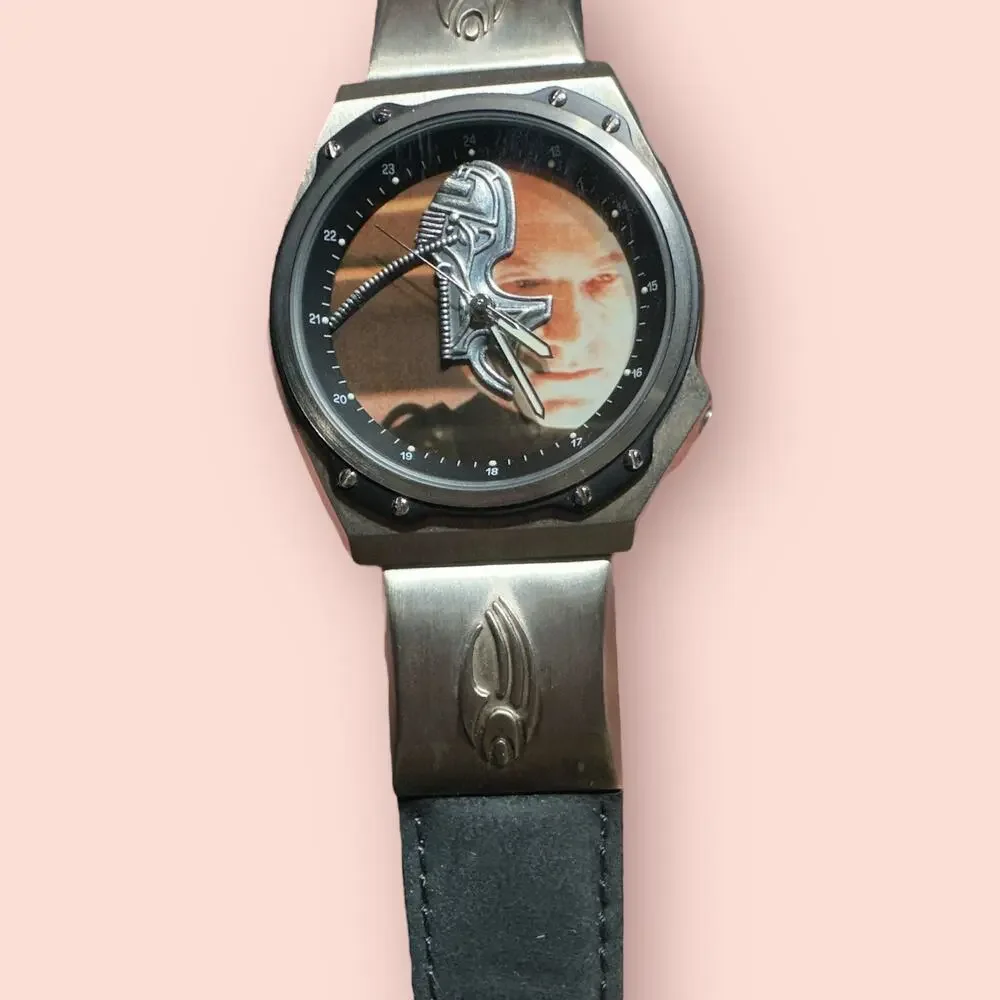 Vtg 1996 Fossil Star Trek The Next Generation Picard Locutus Borg Watch READ